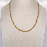 Cadena Cubana 7.2gr / 23 1/2 in / 3mm Oro Amarillo +1 18K $