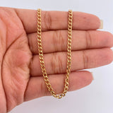 Cadena Cubana 7.2gr / 23 1/2 in / 3mm Oro Amarillo +1 18K $