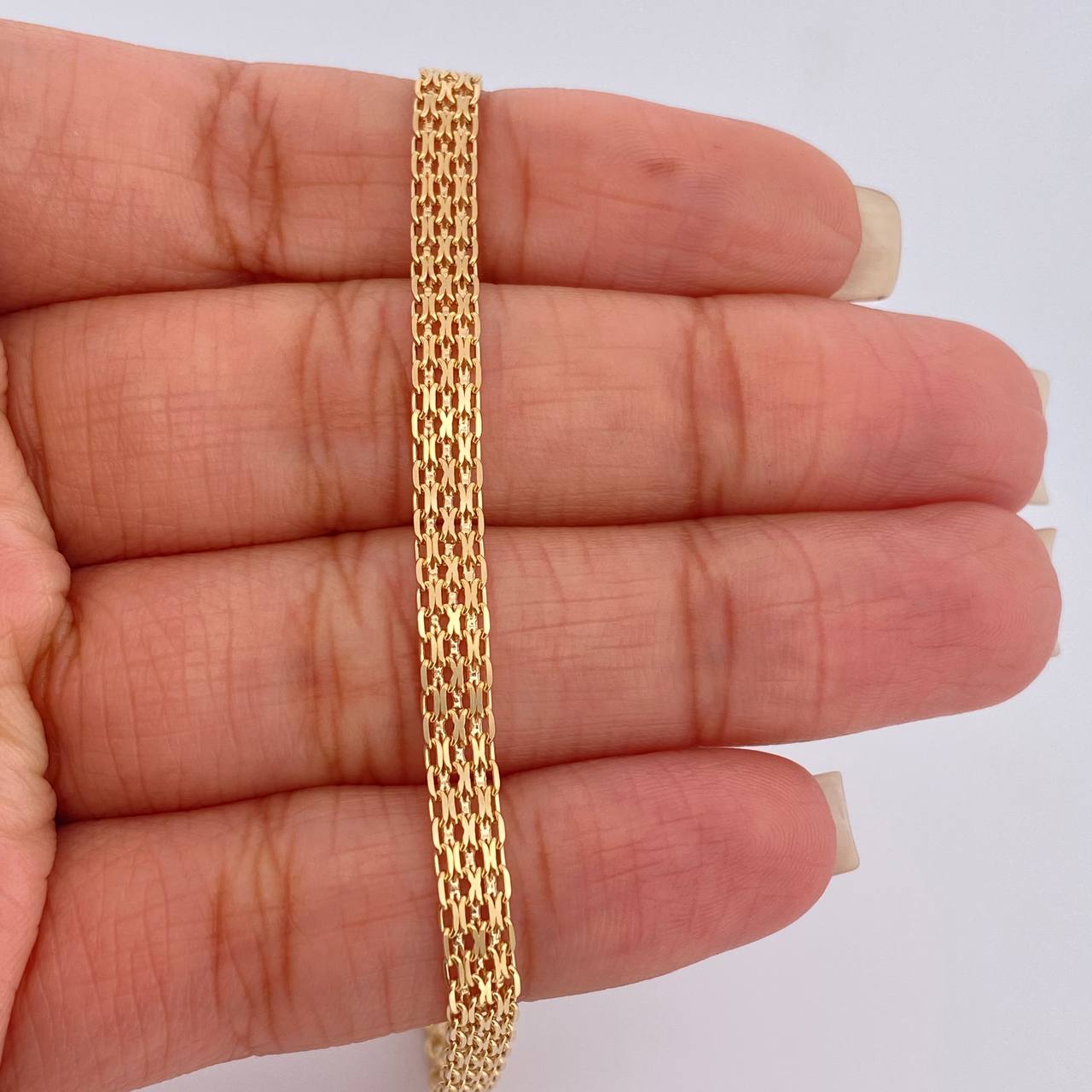 Pulso Chino 4.8gr / 7 3/4 in / 4.16mm Oro Amarillo +1 18K $