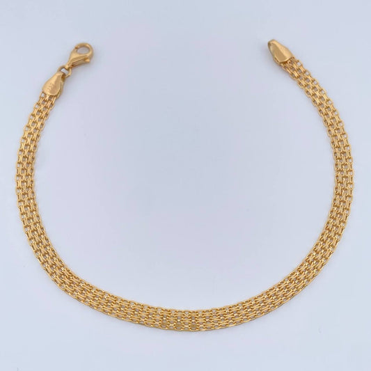 Pulso Chino 4.8gr / 7 3/4 in / 4.16mm Oro Amarillo +1 18K $