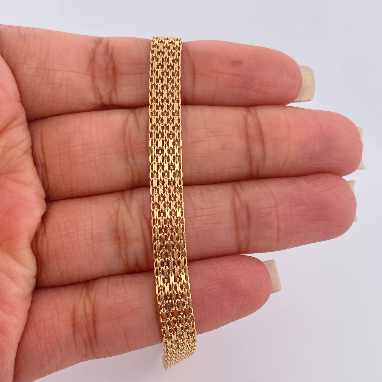 Pulso Chino 7.55gr / 7 3/4 in / 6.4mm Oro Amarillo +1 18K $