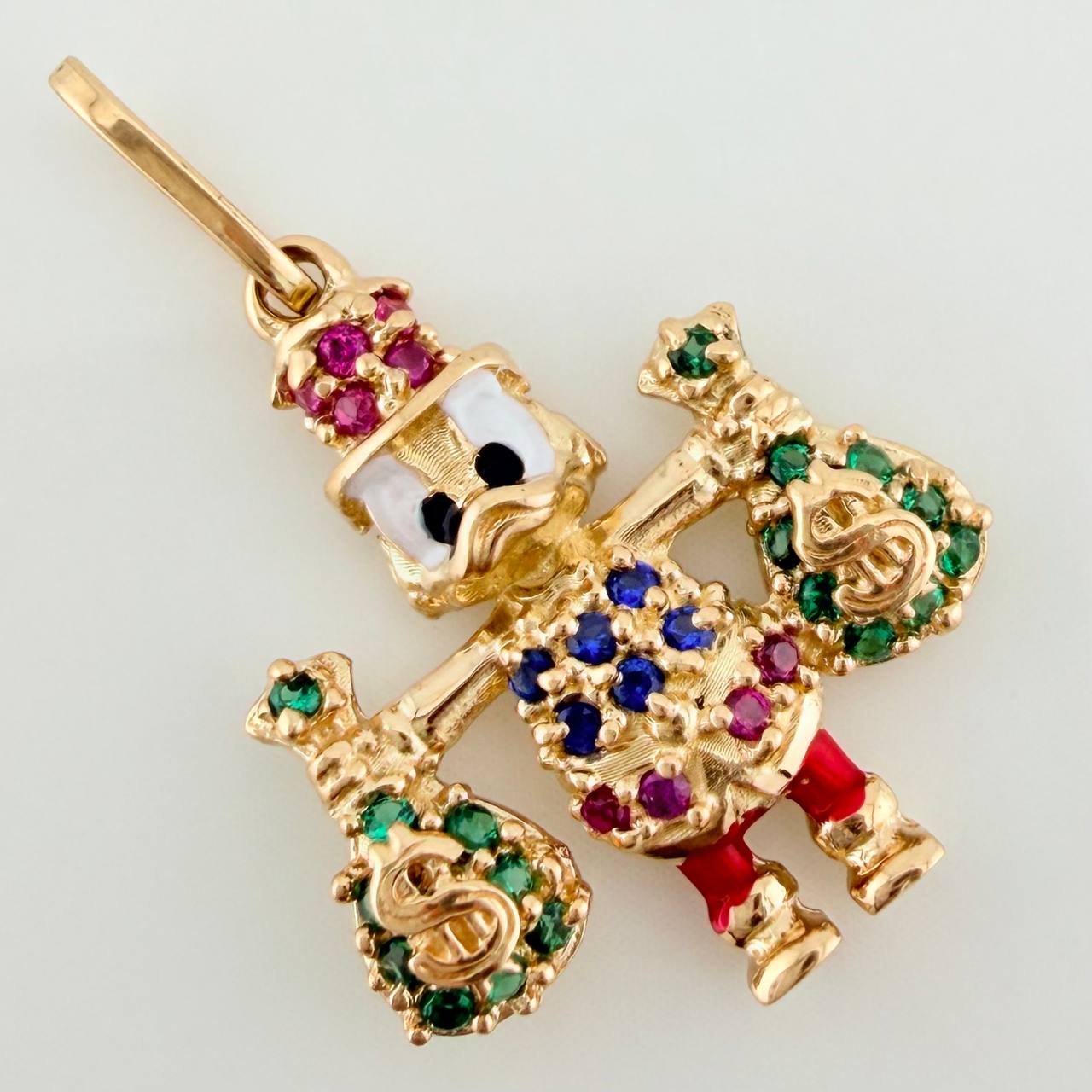 Dije Pato Bolsas de Dinero 1.65gr / 1 in / Oro Amarillo 18K &