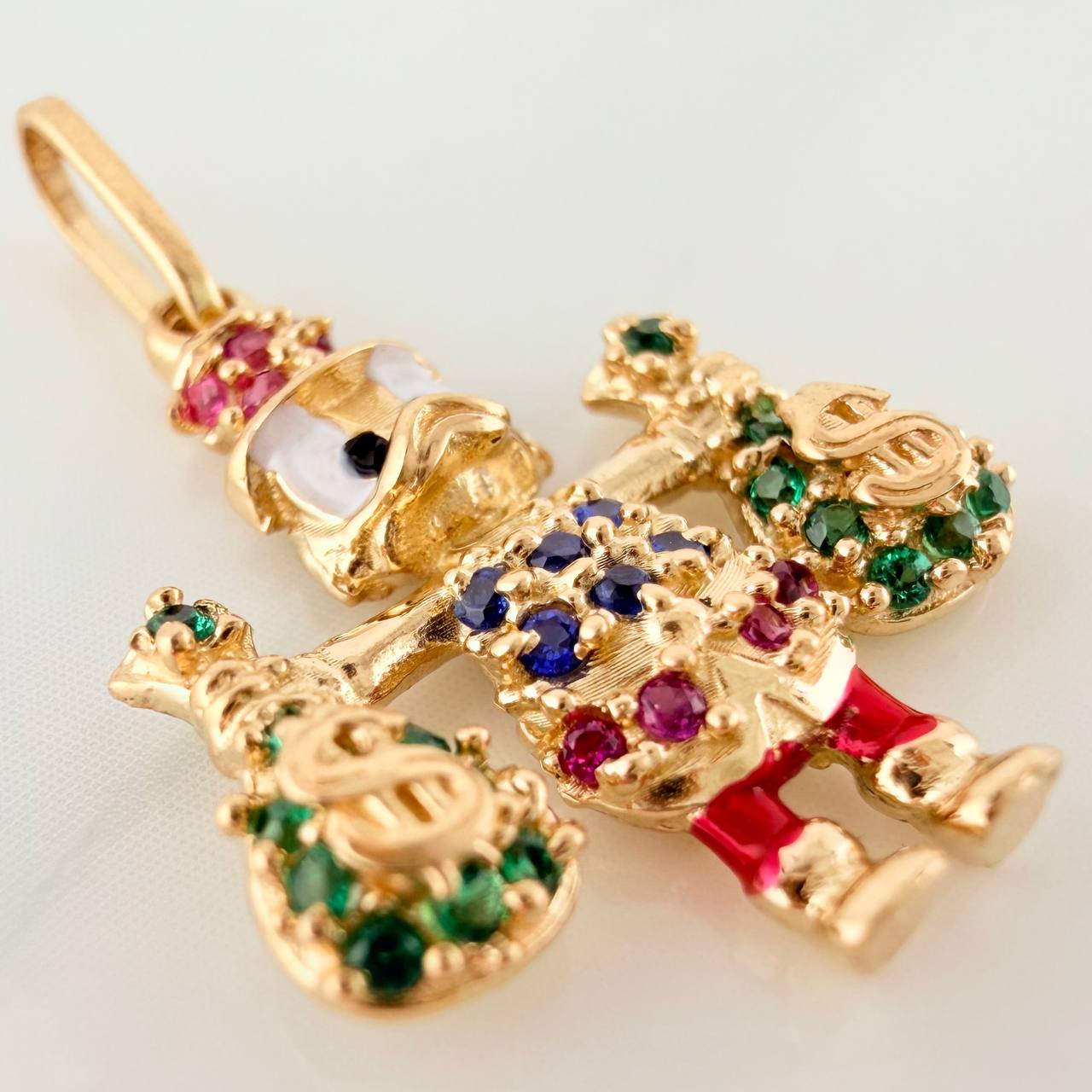Dije Pato Bolsas de Dinero 1.65gr / 1 in / Oro Amarillo 18K &