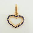 Heart Silhouette Pendant 0.8gr / 3/4 in / 18K Yellow Gold &