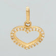 Dije Silueta Corazon 0.85gr / 1/2 in / Oro Amarillo 18K &
