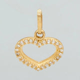 Dije Silueta Corazon 0.85gr / 1/2 in / Oro Amarillo 18K &