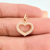 Dije Silueta Corazon 0.85gr / 1/2 in / Oro Amarillo 18K &