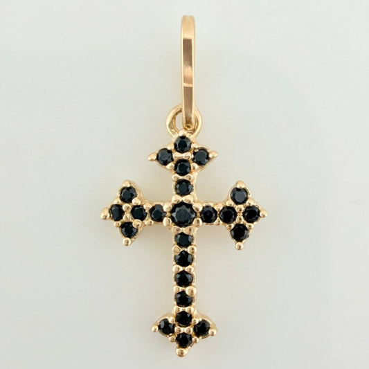 Dije Cruz 0.65gr / 3/4 in / Oro Amarillo 18K &