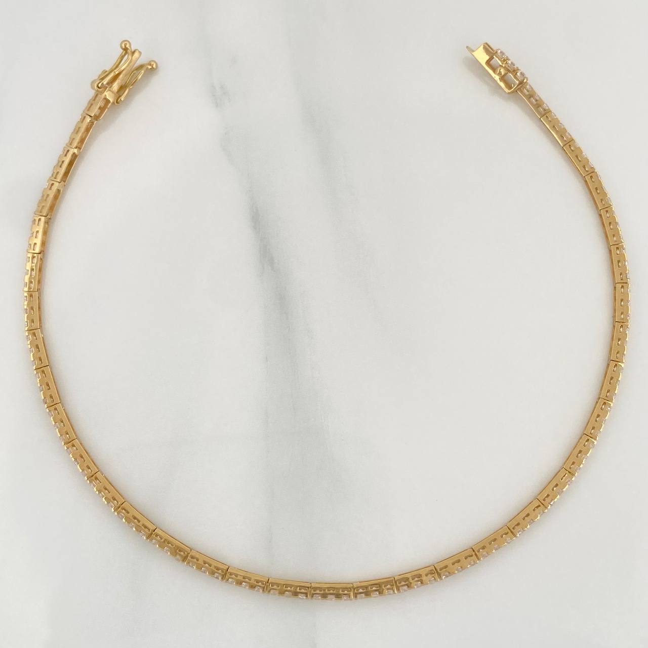Pulso Tennis 4.15gr / 7 in / 0.6mm Oro Amarillo +4 18K $