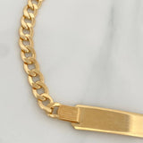 Pulso Placa Cubana 7.3gr / 7 3/4 in / 7mm Oro Amarillo +1 18K $