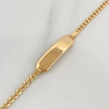 Pulso Placa Cubana 2.1gr / 6 in / 1mm Oro Amarillo +1 18K $