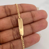 Pulso Placa Cubana 2.1gr / 6 in / 1mm Oro Amarillo +1 18K $
