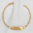 Figaro Bracelet Plate 2gr / 6 in / 2mm Yellow Gold +1 18K &