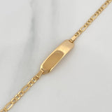 Pulso Placa Figaro 2.05gr / 6 in / 1mm Oro Amarillo +1 18K $