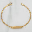 Pulso Placa Cubana 1.85gr / 6 1/4 in / 1mm Oro Amarillo +1 18K $