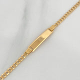 Pulso Placa Cubana 1.85gr / 6 1/4 in / 1mm Oro Amarillo +1 18K $