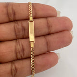 Pulso Placa Cubana 1.85gr / 6 1/4 in / 1mm Oro Amarillo +1 18K $