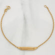 Pulso Placa Aro Aeguido 1.65gr / 7 in / 1mm Oro Amarillo +3 18K $