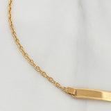 Pulso Placa Aro Aeguido 1.65gr / 7 in / 1mm Oro Amarillo +3 18K $