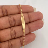 Pulso Placa Aro Aeguido 1.65gr / 7 in / 1mm Oro Amarillo +3 18K $