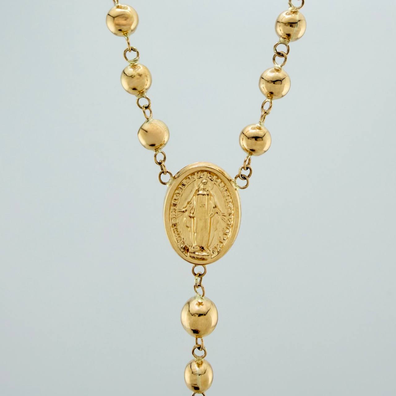 Rosario Virgen Milagrosa 13.05gr / 15 3/4 in / 5mm-6mm Oro Amarillo 18K &