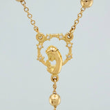Rosario Virgen Maria Silueta 10.65gr / 15 1/4 in / 5mm-4mm Oro Amarillo 18K &