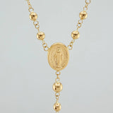 Rosario Virgen Milagrosa 8.4gr / 21 3/4 in / 5mm-4mm Oro Amarillo 18K &
