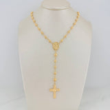Rosario Virgen Milagrosa 8.4gr / 21 3/4 in / 5mm-4mm Oro Amarillo 18K &