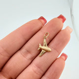 Dije Avion 0.45gr / 2,1 in / Oro Amarillo 18K