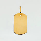 Dije Placa Rectangular 5.15gr / 1 1/2 in / Oro Amarillo 18K