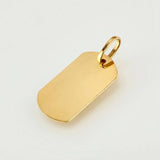 Dije Placa Rectangular 5.15gr / 1 1/2 in / Oro Amarillo 18K