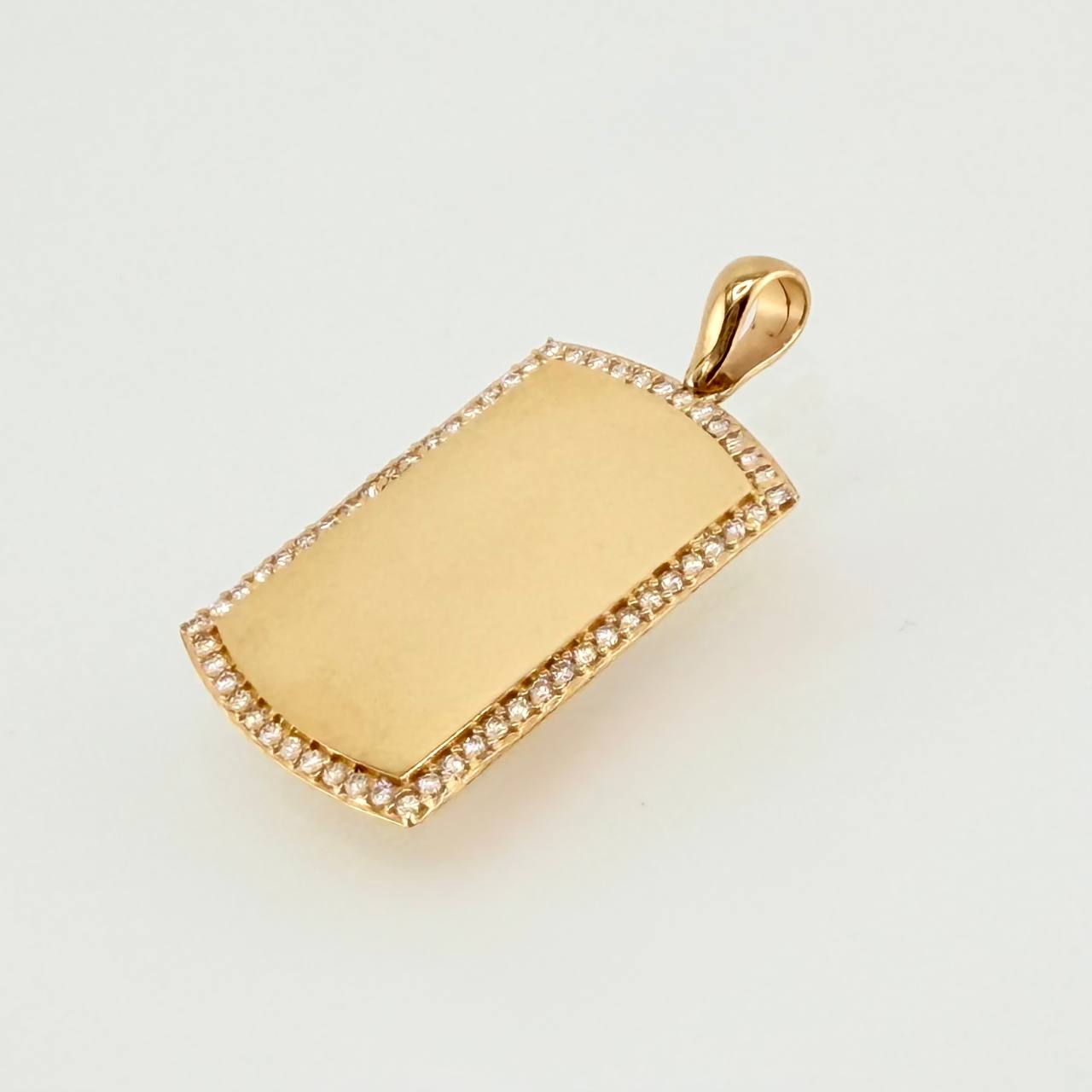 Dije Placa Rectangular 4.85gr / 1 1/2 in / Oro Amarillo 18K