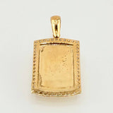Dije Placa Rectangular 3.5gr / 1 1/4 in / Oro Amarillo 18K