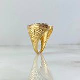 Tribal Weight Ring 11.25gr / Size 9 / White Zircons Yellow Gold ©