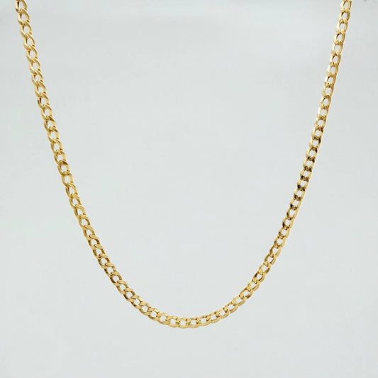 Cadena Cubana 5.1g / 20 in / 3.2mm Oro Amarillo 18K