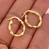 Candongas Asby Ovaladas 1.25gr / 3/4 in / Oro Amarillo 18K %