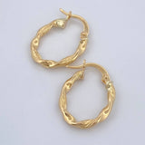 Candongas Asby Ovaladas 1.25gr / 3/4 in / Oro Amarillo 18K %