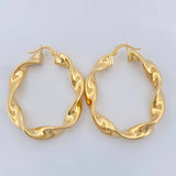 Candongas Amber Ovaladas 7gr / 1 3/4 in / Oro Amarillo 18K %