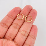 Hoop Earrings Smooth Ring 0.45g / 1/2 in 18K Yellow Gold