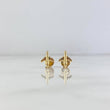 Stud Earrings Airplane 0.6gr / 1cm / 18K Yellow Gold