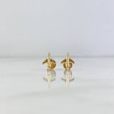 Stud Earrings Airplane 0.6gr / 1cm / 18K Yellow Gold