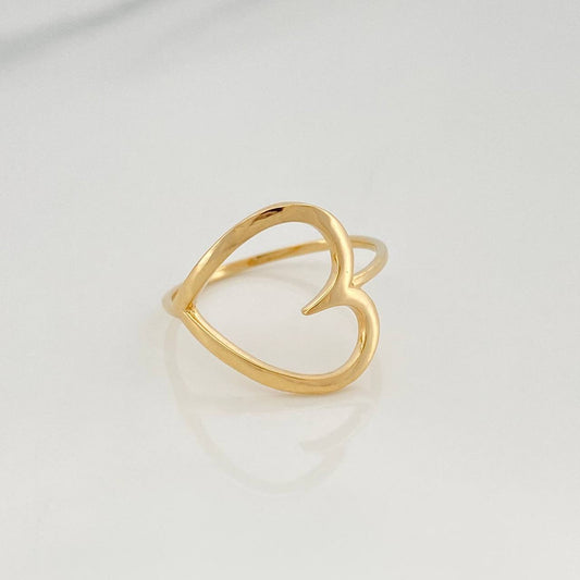 Anillo Corazon 1.4 g / T5 Oro Amarillo 18K