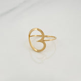 Anillo Corazon 1.35 g / T6 Oro Amarillo 18K