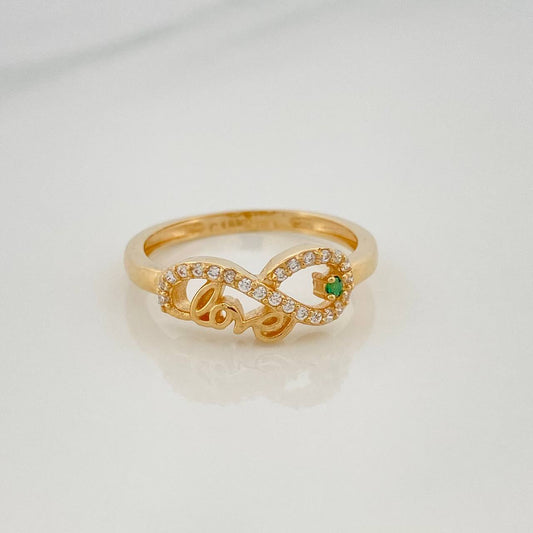 Anillo Infinito Love 2.55 g / T7 Oro Amarillo 18K