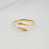 Anillo Abrazo 1.35 g / T6 3/4 Oro Amarillo 18K