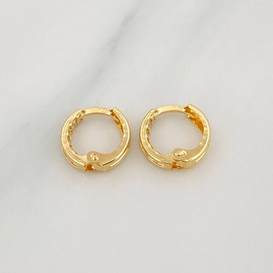Candongas Carril 1.1 g / 1/2 in Oro Amarillo 18K