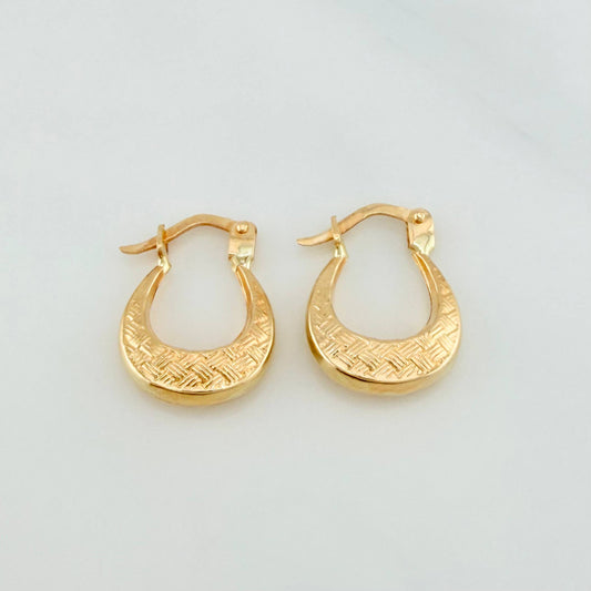 Candongas Bolso 1.2 g / 1/2 in Oro Amarillo 18K