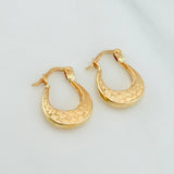 Hoop Earrings Bag 1.2 g / 1/2 in 18K Yellow Gold