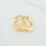 Hoop Earrings Bag 1.2 g / 1/2 in 18K Yellow Gold