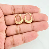 Candongas Bolso 1.2 g / 3/4 in Oro Amarillo 18K